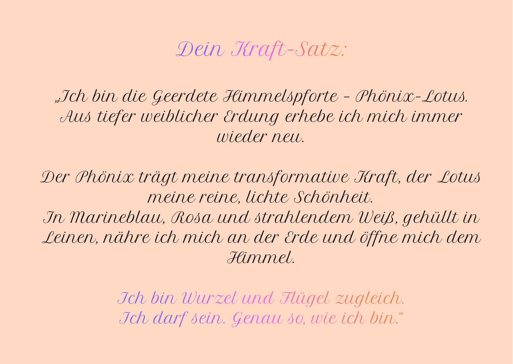 Kraft-Satz der Geerdeten Himmelsforte